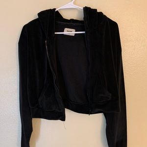 Sacre (shoe palace) zip up velvet hoodie!
